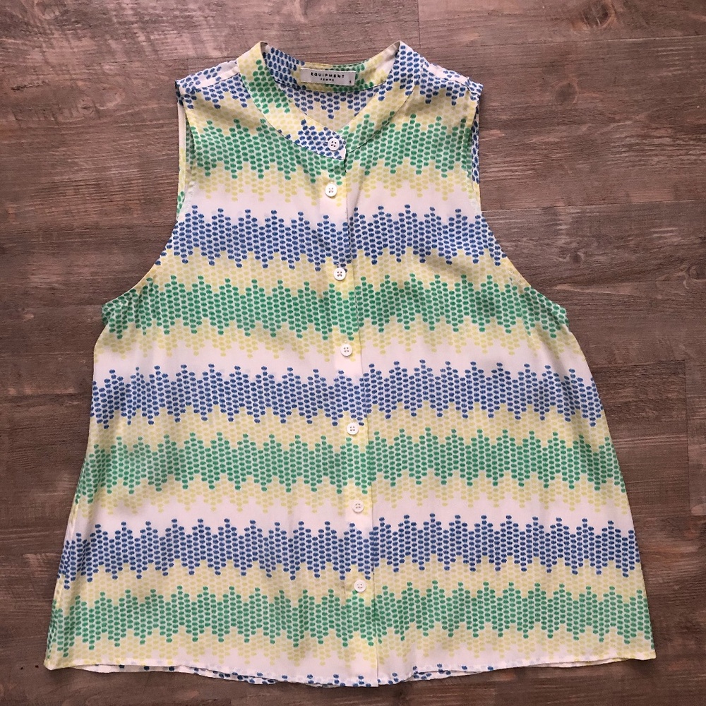 Equipment Sleeveless Silk Tank Blouse Size S